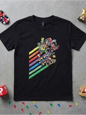 Nintendo Mario Kart Graphic Tee Youth XS Black